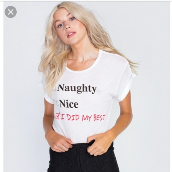 Wildfox Tops - Wildfox holiday : naughty or nice list tee